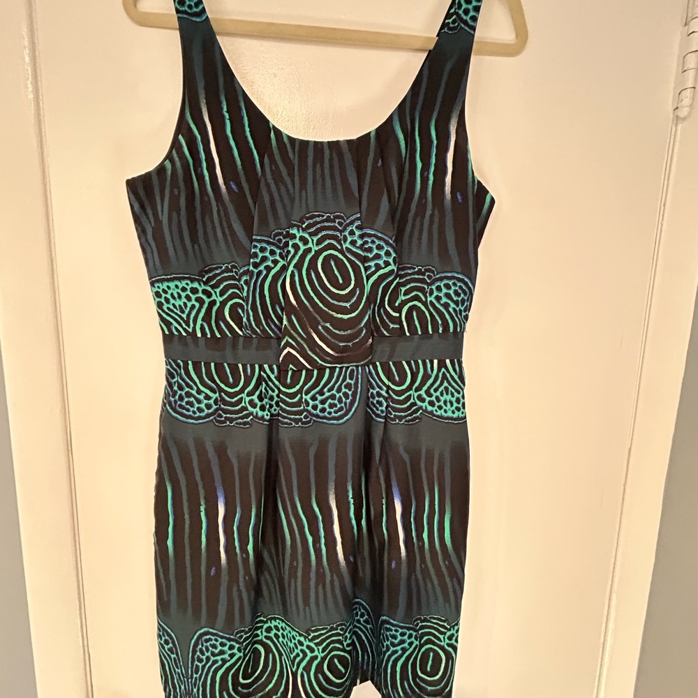 W118 by Walter Baker Black and Green Mini Dress